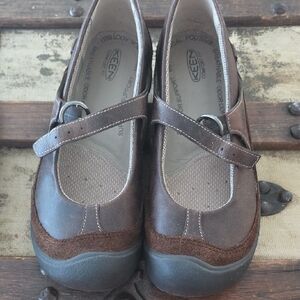 Keen Dark Brown Mary Jane Flats